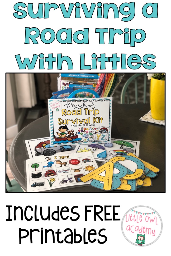 Road Trip Survival Kit - Little Owl Academy Roadtrip Ideas for Kids